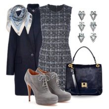 Coat for a gray sheath dress