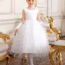 Prom dress for kindergarten white fluffy
