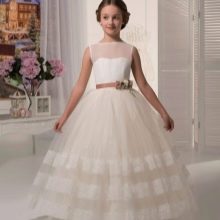 Graduation dress for kindergarten white a-line