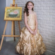 Kindergarten prom dress cream