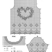 Scheme with a sirloin pattern of a top to a tulle dress