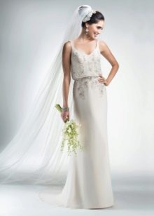 Straight wedding dress