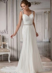 Wedding dress with spaghetti straps