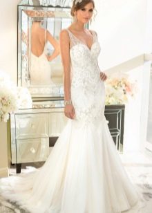 Wedding dress with spaghetti straps
