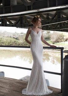 spaghetti strap wedding dress