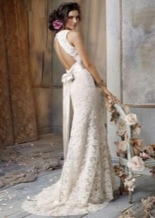 Puffy lace wedding dress
