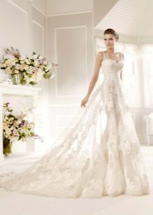 La Sposa Sheer Lace Wedding Dress