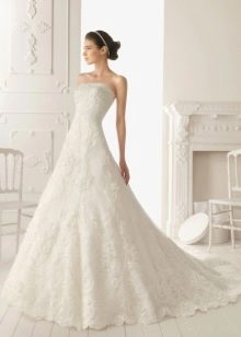 Long A-line wedding dress