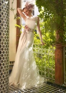Straight Lace Cut Wedding Dress