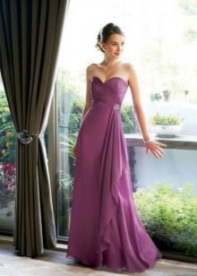 Lavender simple wedding dress