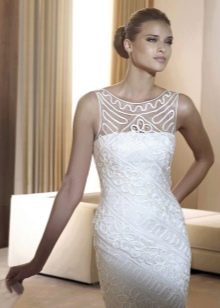 Wedding dress made of translucent top