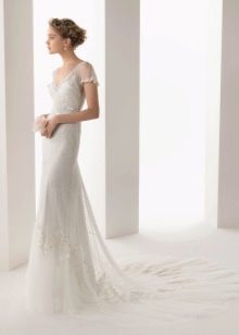 Short straight wedding dress