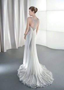 Decoration of straps on a wedding dress