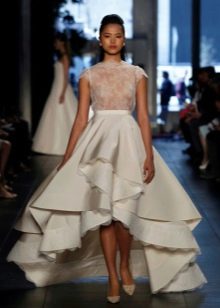 Sexy wedding dress short in front, long in back