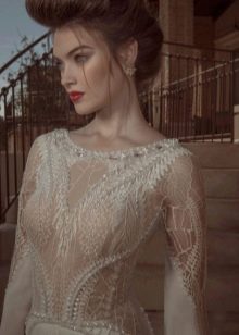 Sexy nude wedding dress