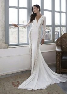 Sexy non puffy mermaid wedding dress