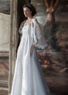 Lace cape for wedding dress