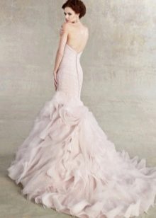 Lace wedding dress with train