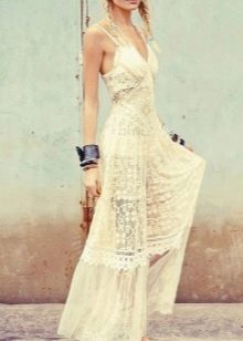 Wedding summer dress boho lace fabric