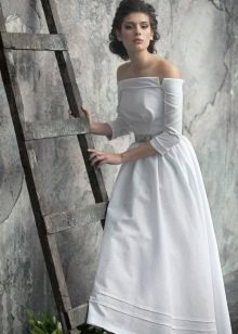 Matte fabric wedding dress