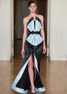 Straight slit evening dress