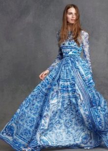 Lush blue evening dress