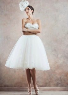 Retro style wedding short dress