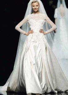 Closed openwork wedding dress from Elie Saab