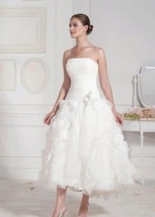 Robe de mariée midi à volants