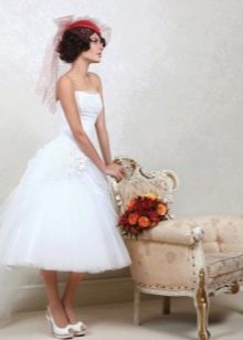 Robe de mariée avec voile midi