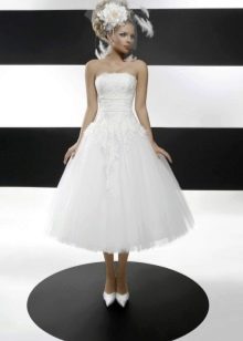 Robe de mariée midi avec voile