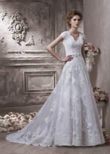 Bridal Lace Convertible Dress with Detachable Top