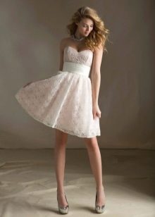Short puffy wedding dress