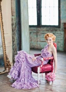Lilac wedding dress