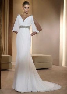 Empire wedding dress with sleeves