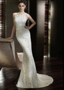 Strict wedding dress
