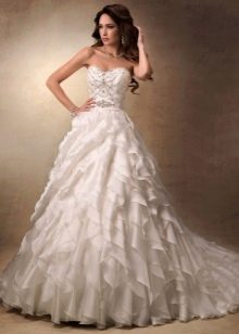 Wedding dress with ruffles