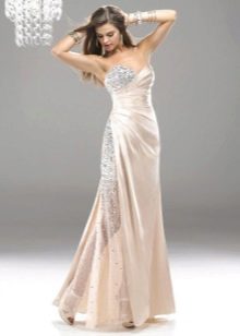 Cream color youth wedding dress