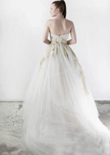 Wedding lush dress with rhinestones