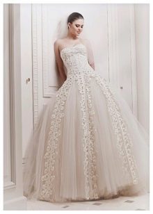 Wedding puffy dress with lace