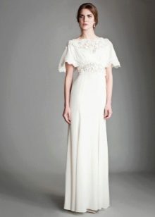 Wedding dress with pear sleeves
