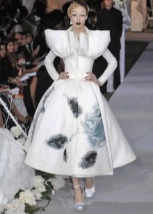 Dior 퍼프 슬리브 웨딩 드레스