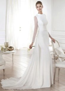 Long Sleeve Sheer Wedding Dress