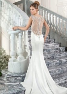 Backless Satin Wedding Dress