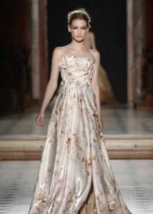 Evening dress white-beige