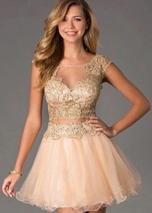 Evening dress by Dave and Johnny short puffy