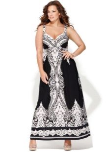 Summer evening sundress for full