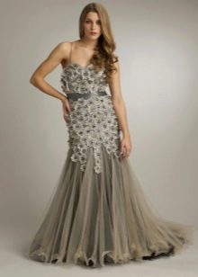 Mermaid evening dress for plump