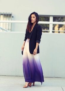 Purple dress with white