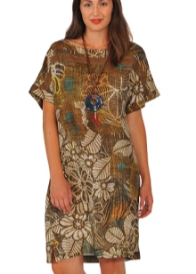 Evening dress for plump by Elena Miro with print